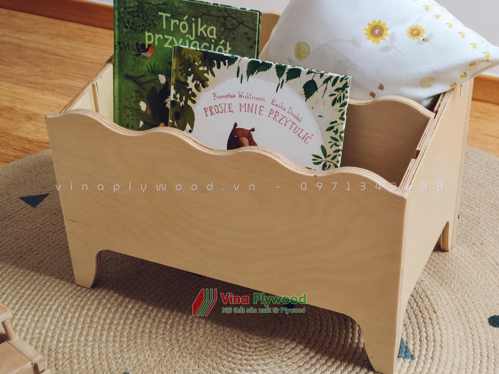 Tủ sách Montessori, Hộp đựng đồ chơi, Lưu trữ sách, Giá sách cho trẻ em TK6804