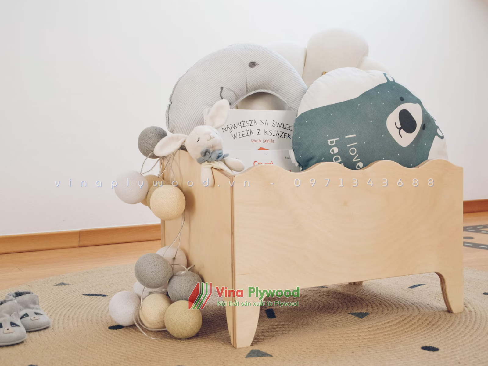Tủ sách Montessori, Hộp đựng đồ chơi, Lưu trữ sách, Giá sách cho trẻ em TK6804