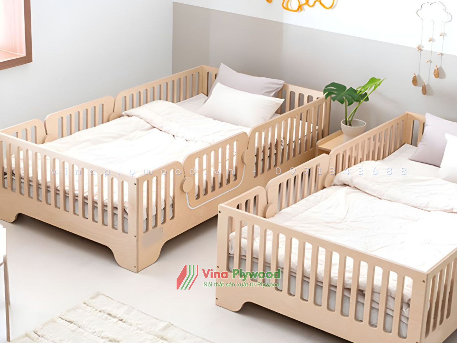 Giường trẻ em Montessori chất liệu Plywood GC6801