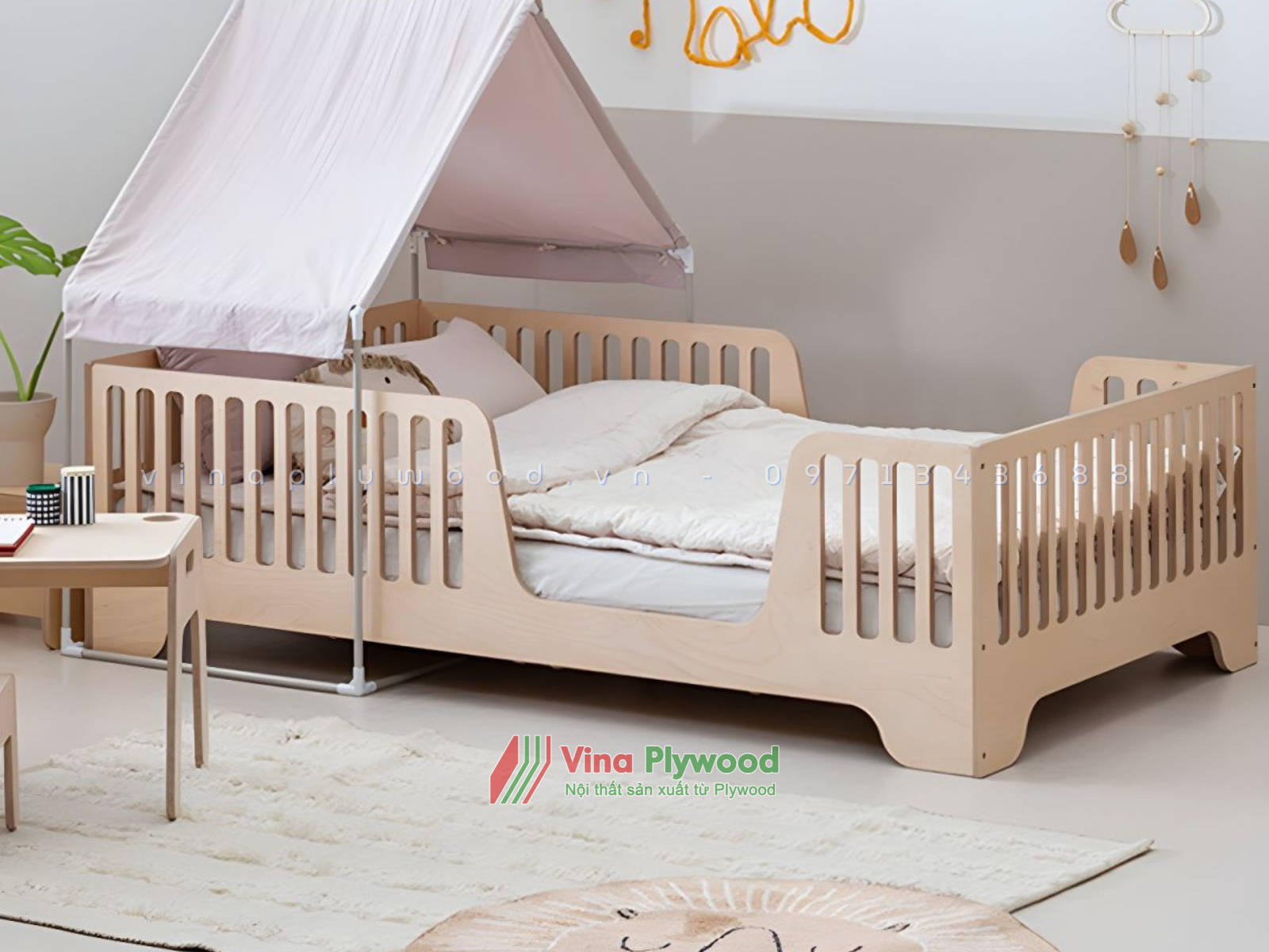 Giường trẻ em Montessori chất liệu Plywood GC6801