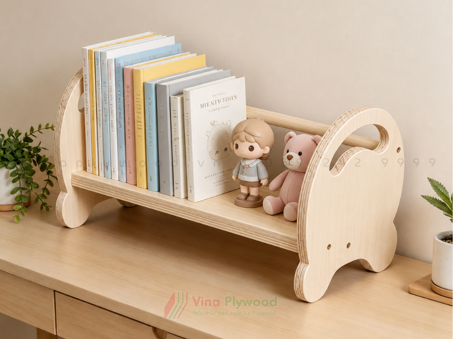 Kệ sách, giá sách để bàn đa năng bằng gỗ Plywood TK6813