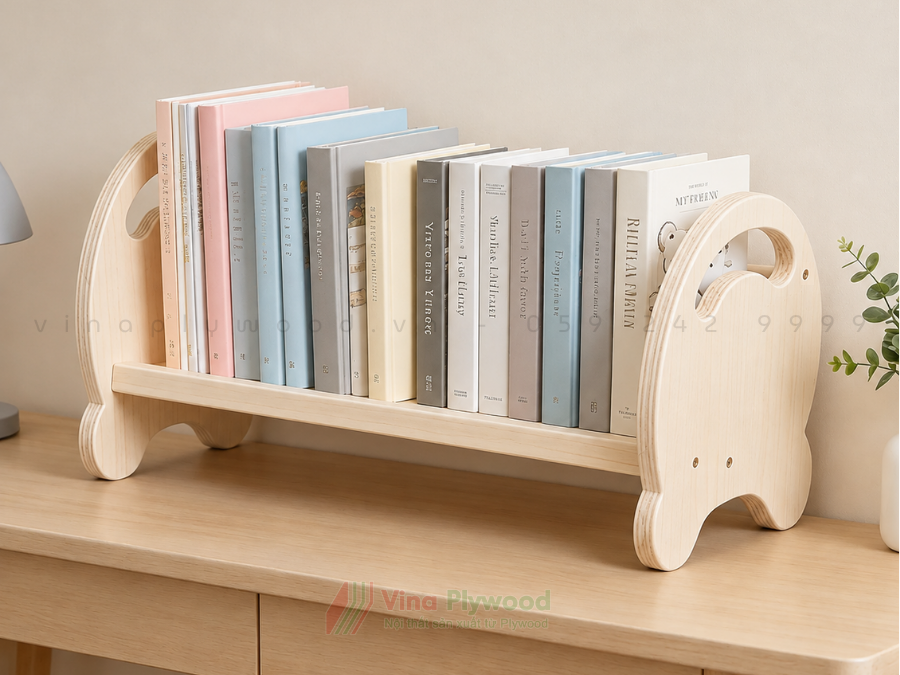 Kệ sách, giá sách để bàn đa năng bằng gỗ Plywood TK6813