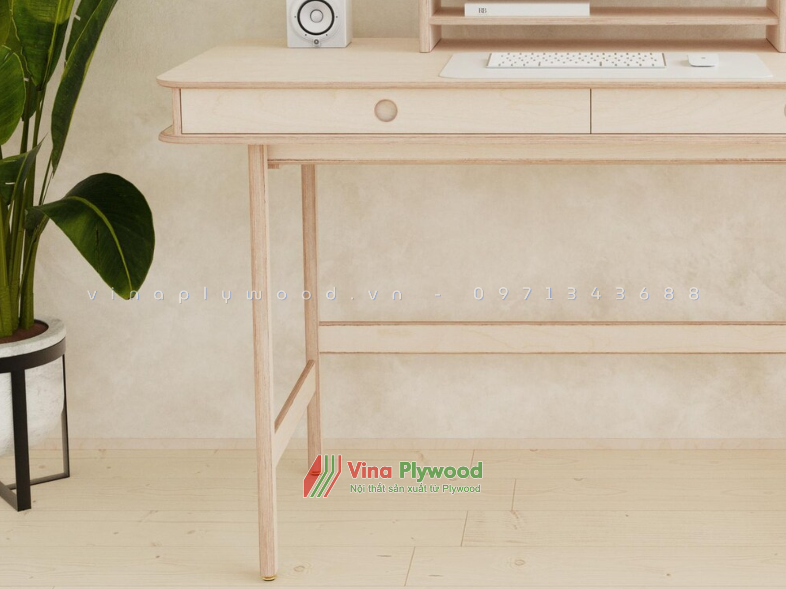 Bàn làm việc bằng gỗ plywood đẹpB6802