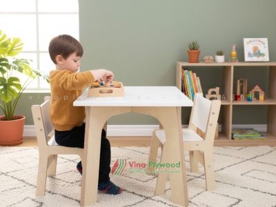 Combo 1 bàn 2 ghế trẻ em lắp ghép BG6803
